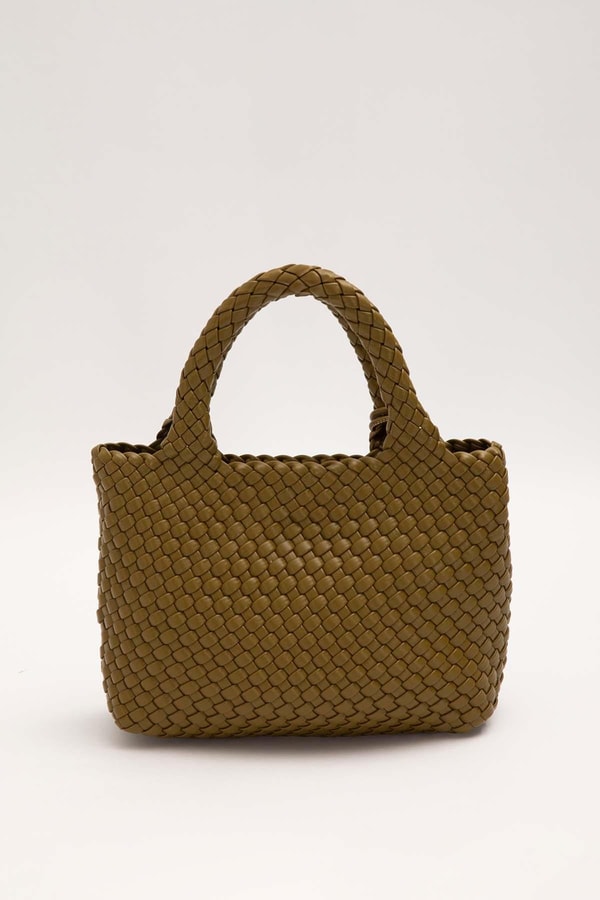 LevidorYeşil Charmlı Örgü Model El Çantası