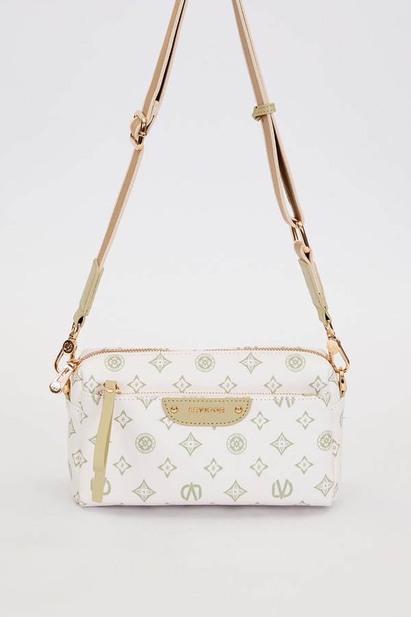 LevidorYeşil Çizglili Kuşak Detaylı Omuz Çantası