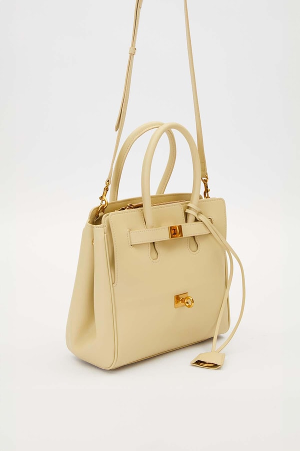 LevidorYeşil Deri Aksesuar Detaylı El Çantası