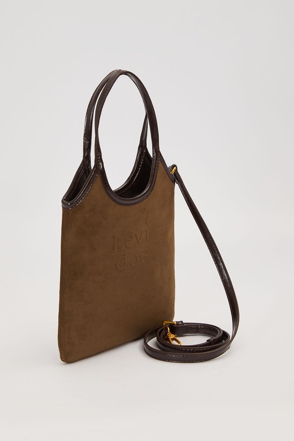 LevidorYeşil Deri Askı Detaylı El Çantası