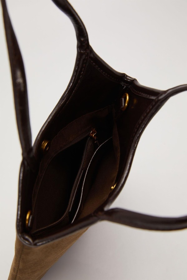 LevidorYeşil Deri Askı Detaylı El Çantası