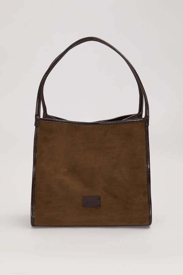 LevidorYeşil Dikdörtgen Form Geniş Omuz Çantası