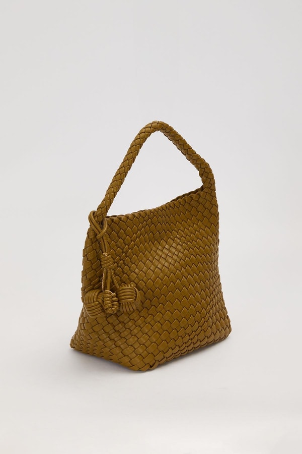 LevidorYeşil Dikdörtgen Form Örgü Model El Çantası