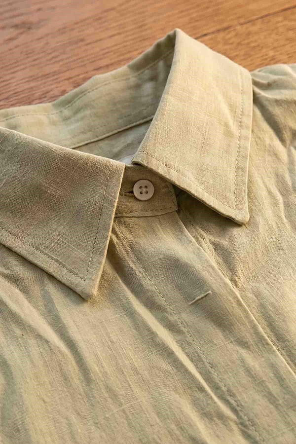 LevidorYeşil Düğmeli Poplin Gömlek