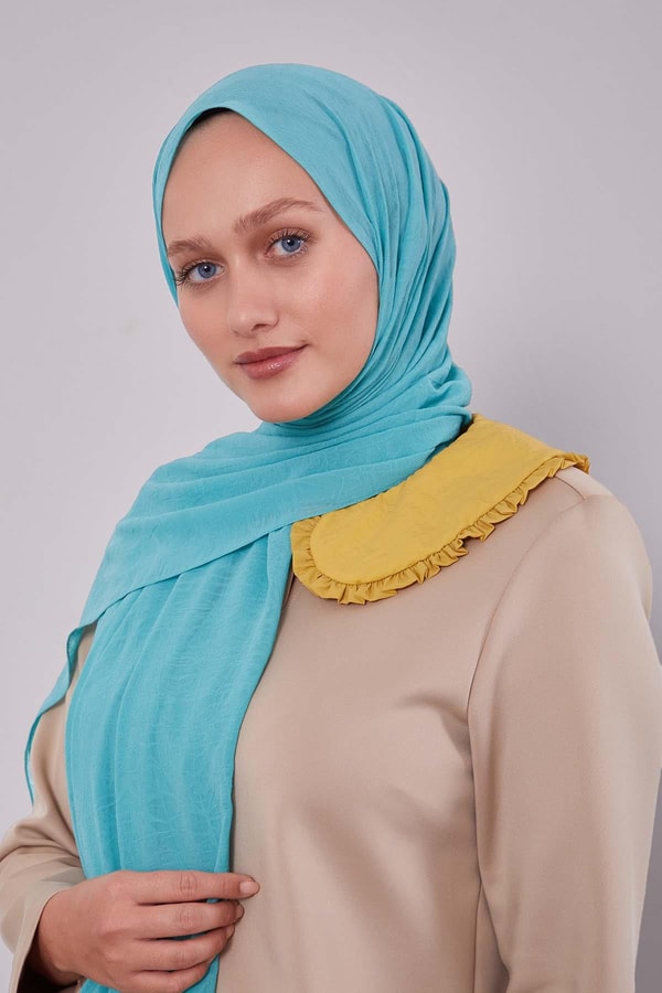 LevidorYeşil Frozen Krep Şal