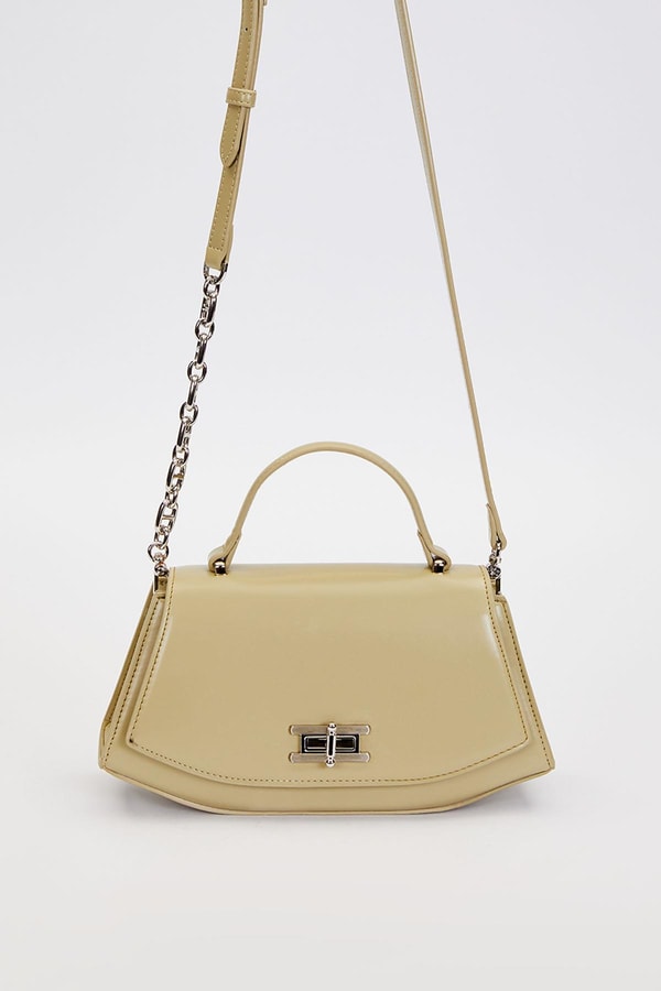 LevidorYeşil Geometrik Model Omuz Çantası