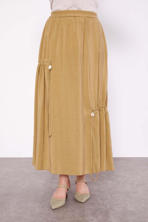 LevidorYeşil Gizli Fermuar Detaylı Etek Takım