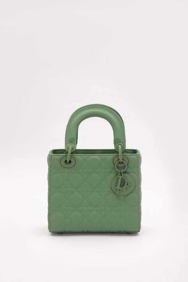 LevidorYeşil Kare Aksesuar Detaylı El Çantası