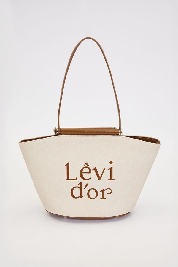 LevidorYeşil Kumaş Görünümlü Omuz Çantası