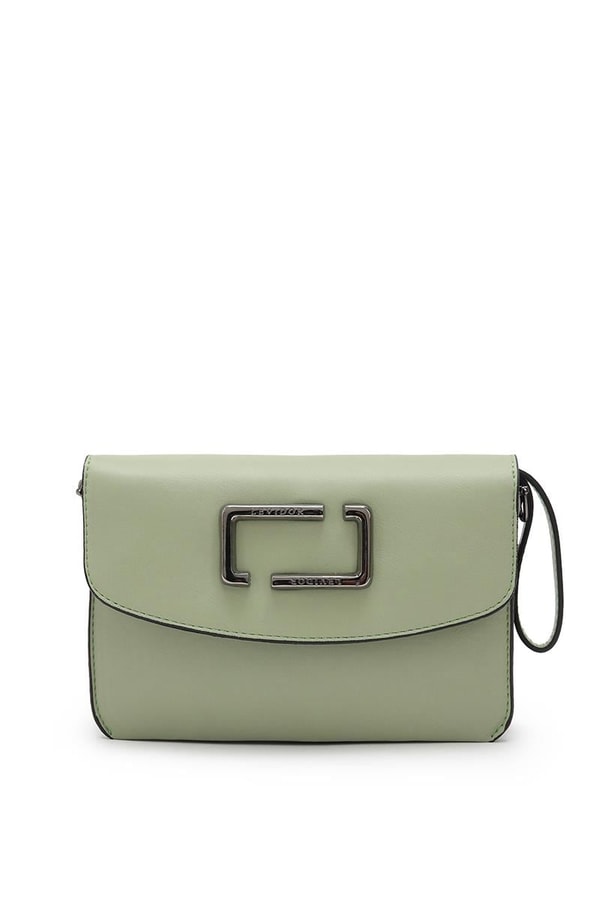 LevidorYeşil Metal Logolu Omuz Çantası