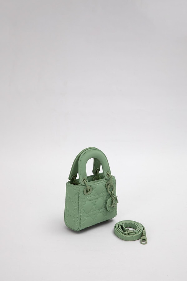 LevidorYeşil Mini Boy Aksesuar Detaylı El Çantası