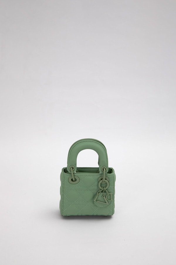 LevidorYeşil Mini Boy Aksesuar Detaylı El Çantası