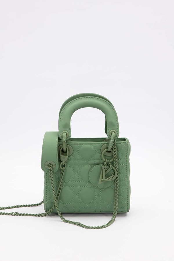 LevidorYeşil Mini Zincir Aksesuarlı El Çantası
