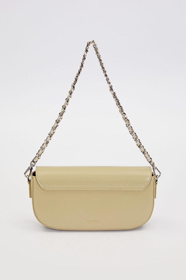 LevidorYeşil Silver Kilit Detaylı Omuz Çantası