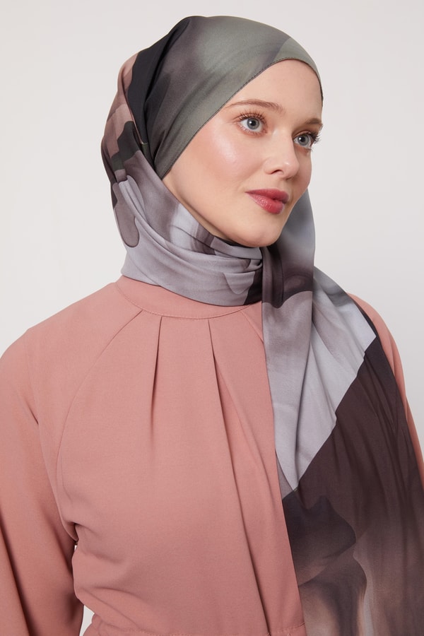 LevidorYeşil Soyut Desen Love Şal