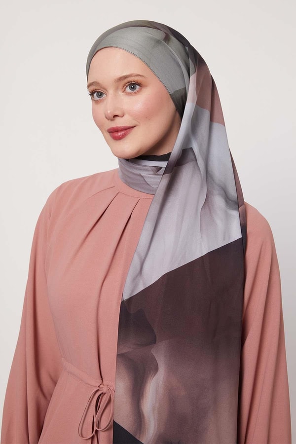 LevidorYeşil Soyut Desen Love Şal