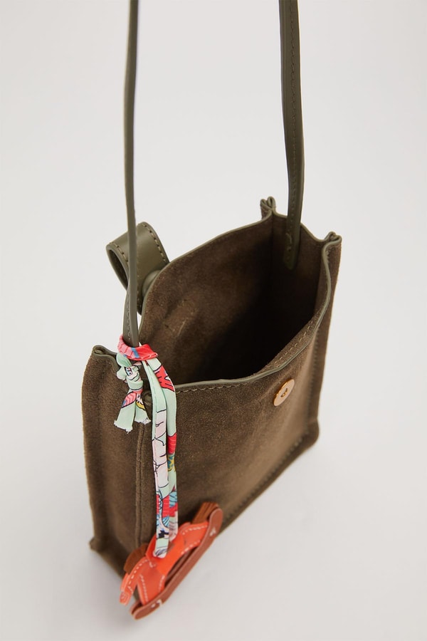 LevidorYeşil Süet Uzun Askılı Omuz Çantası