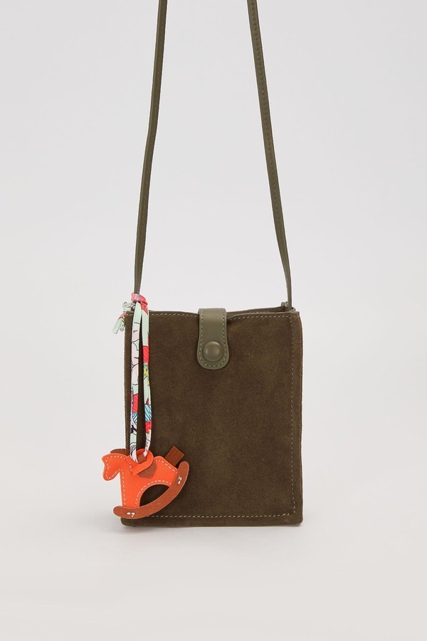 LevidorYeşil Süet Uzun Askılı Omuz Çantası