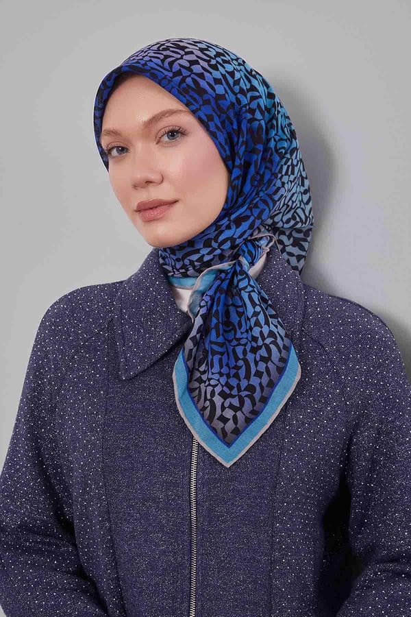 LevidorYosun Yeşili Renk Geçişli Desen Soft Eşarp