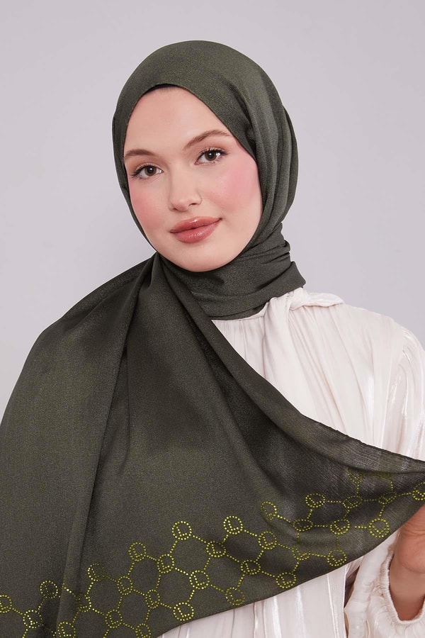 LevidorZümrüt Altıgen Desen Diamond Şal