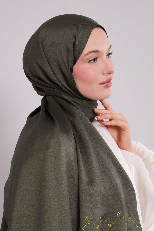 LevidorZümrüt Altıgen Desen Diamond Şal