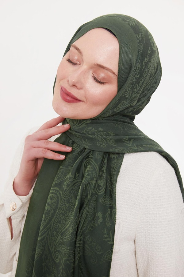 LevidorZümrüt Hint Desen Grazia Şal