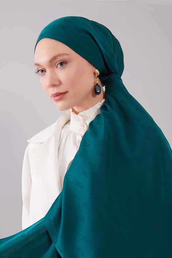 LevidorZümrüt LVD Baskılı Jakarlı Şal