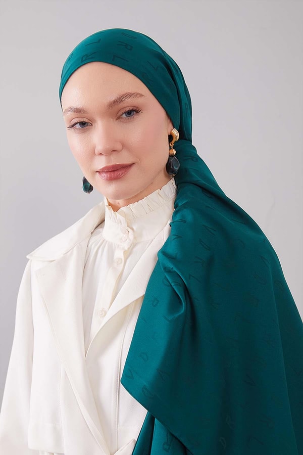 LevidorZümrüt LVD Baskılı Jakarlı Şal