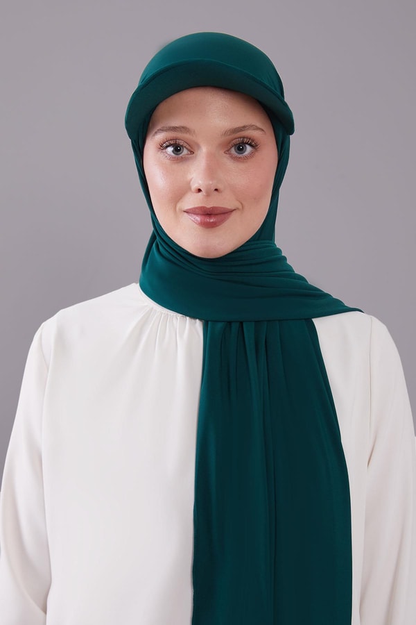 LevidorZümrüt Pratik Şapkalı Şal