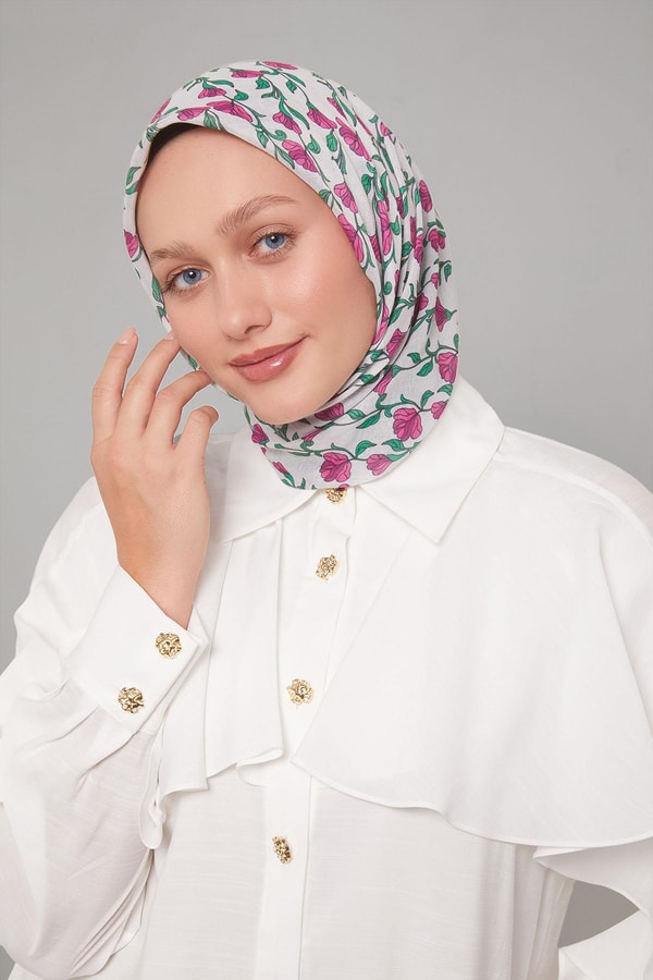 LevidorZümrüt Sarmaşık Desen Soft Eşarp