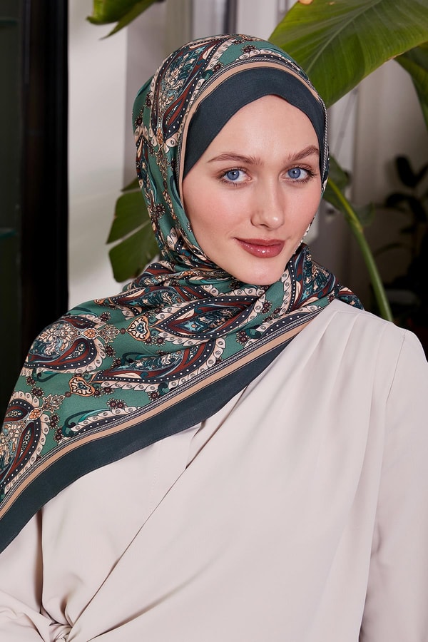 LevidorZümrüt Soft Etnik Desen Royal Şal