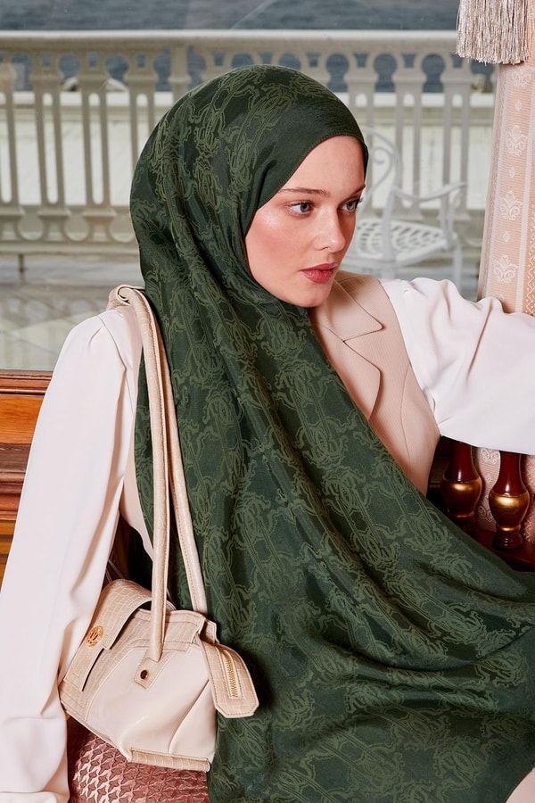 LevidorZümrüt Tuğra Desen Grazia Şal