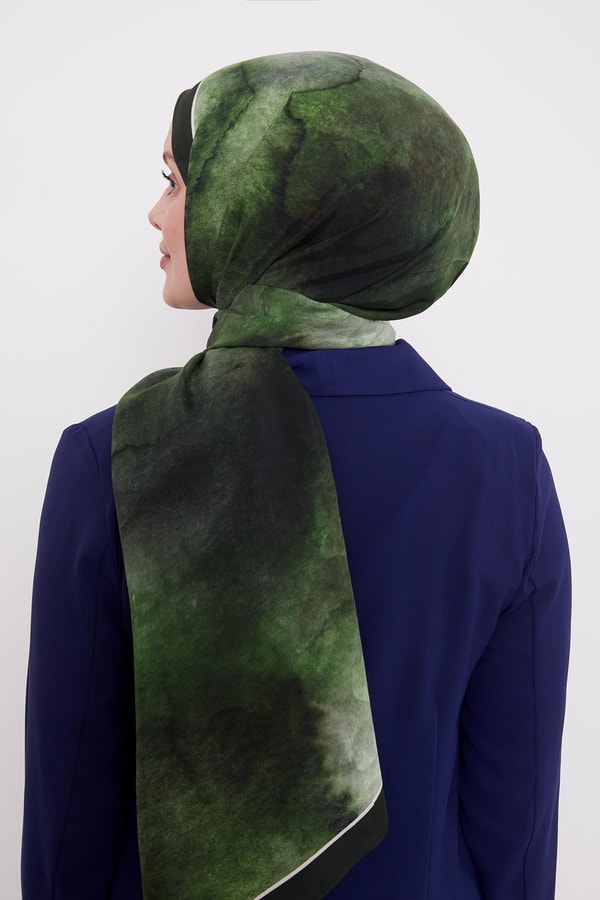 LevidorZümrüt Yansıma Desen Royal Şal