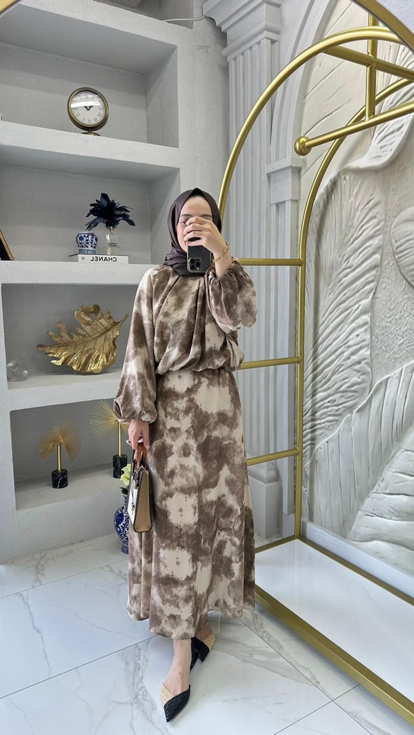 Batik Bluzu Valonlu Etekli Takım