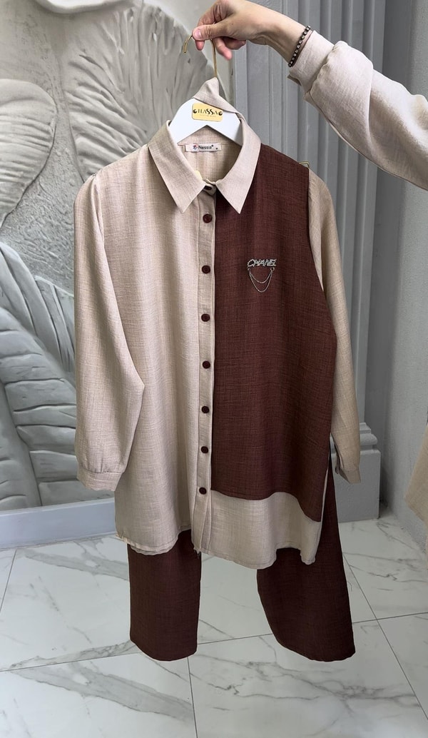 chanel broş hediyeli takım