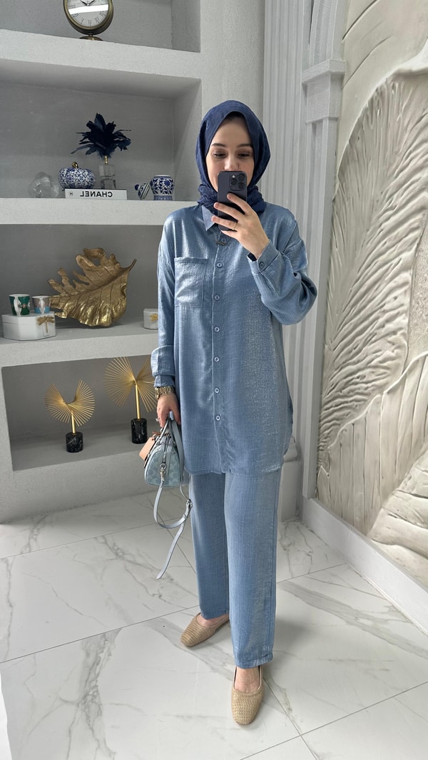 Zeina  Tek Cepli Parlak Takım · 4