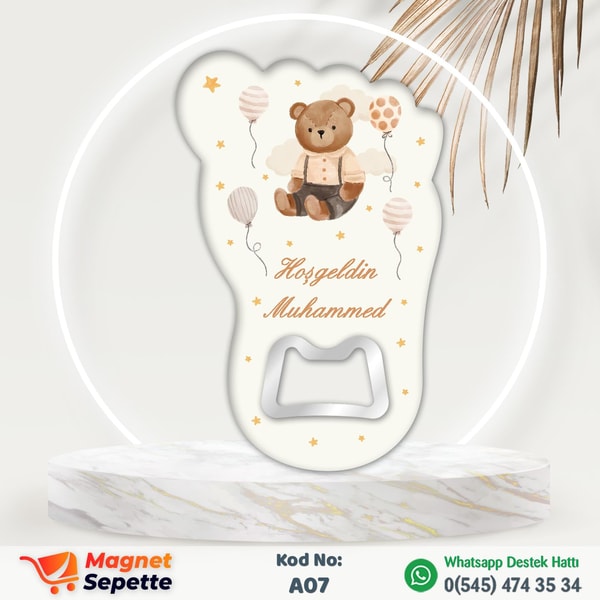 Ayıcıklı Balonlu Ayak Magnet Açacak