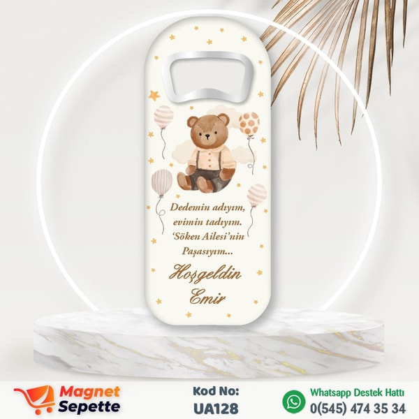 Ayıcıklı Balonlu Uzun Magnet