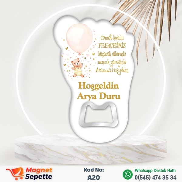 Balonlu Ayıcıklı Ayak Magnet Açacak