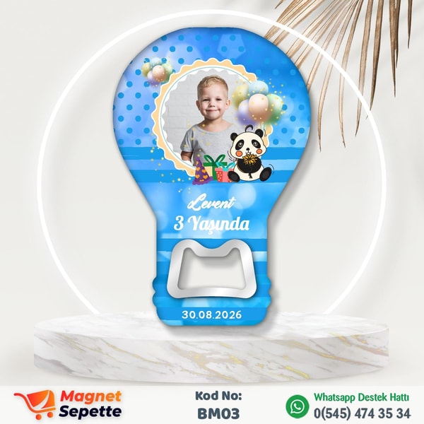 Balonlu Doğum Günü Magnet