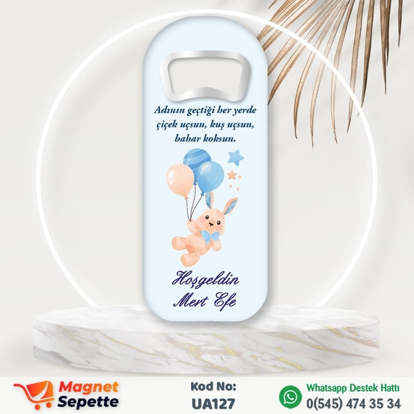 Balonlu Tavşanlı Uzun Magnet