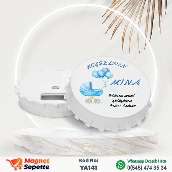 Bebek Arabalı Hoş Geldin Magnet