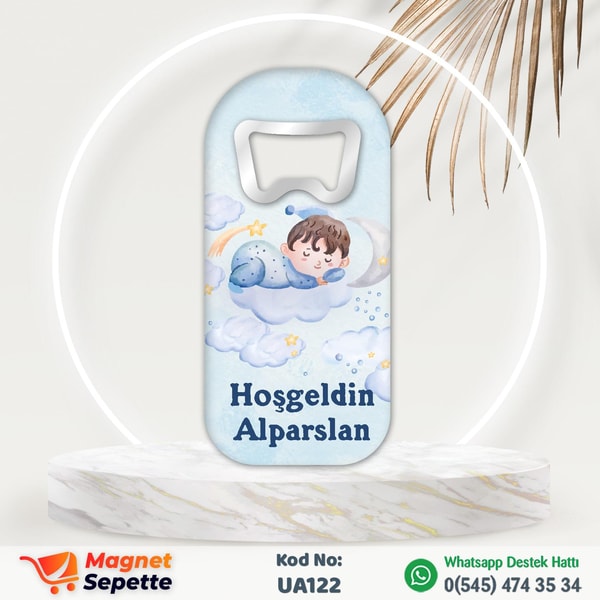 Bebekli Hoş Geldin Uzun Magnet