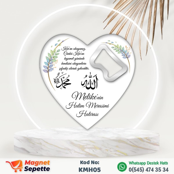 Çiçekli Motifli Hatim Magnet