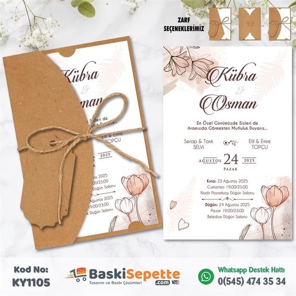 En Çok Tercih Edilen Davetiye Modeli