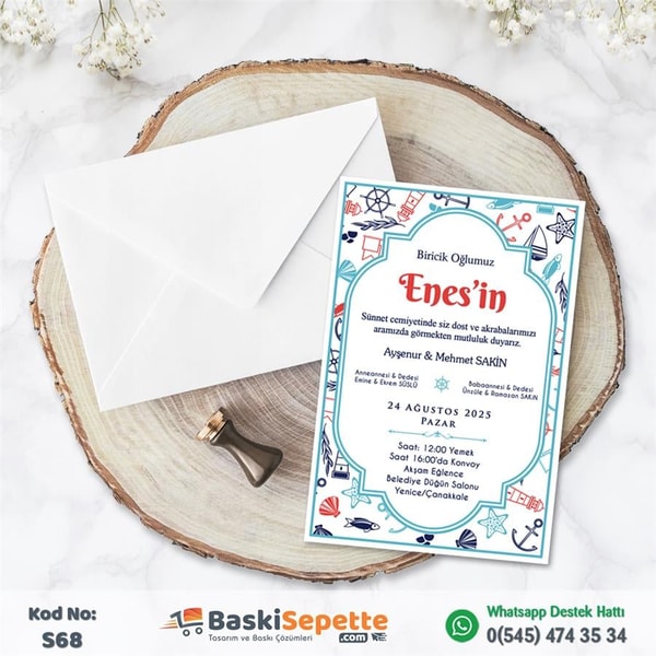 Farklı Sünnet Davetiyesi Modeli