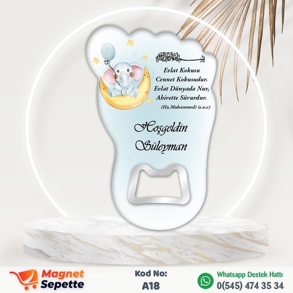 Fil Temalı Ayak Magnet Açacak