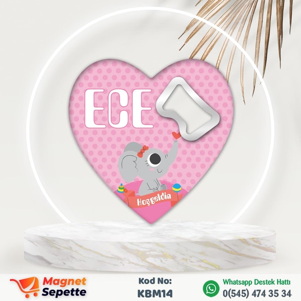 Filli Pembe Kalp Magnet