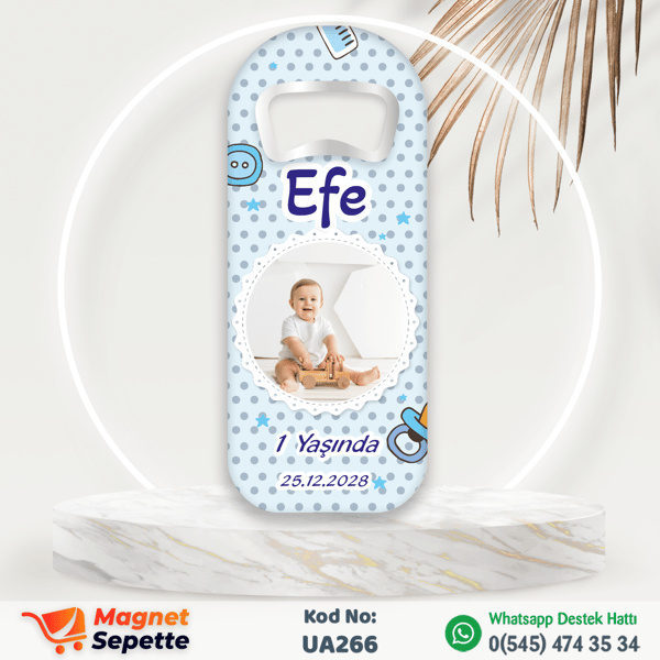 Fotoğraflı Emzikli Doğum Günü Dik Magnet