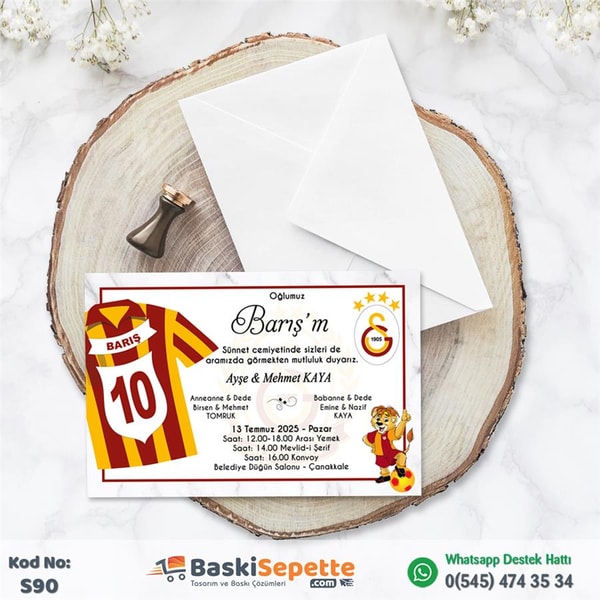Galatasaray Formalı Sünnet Davetiyesi